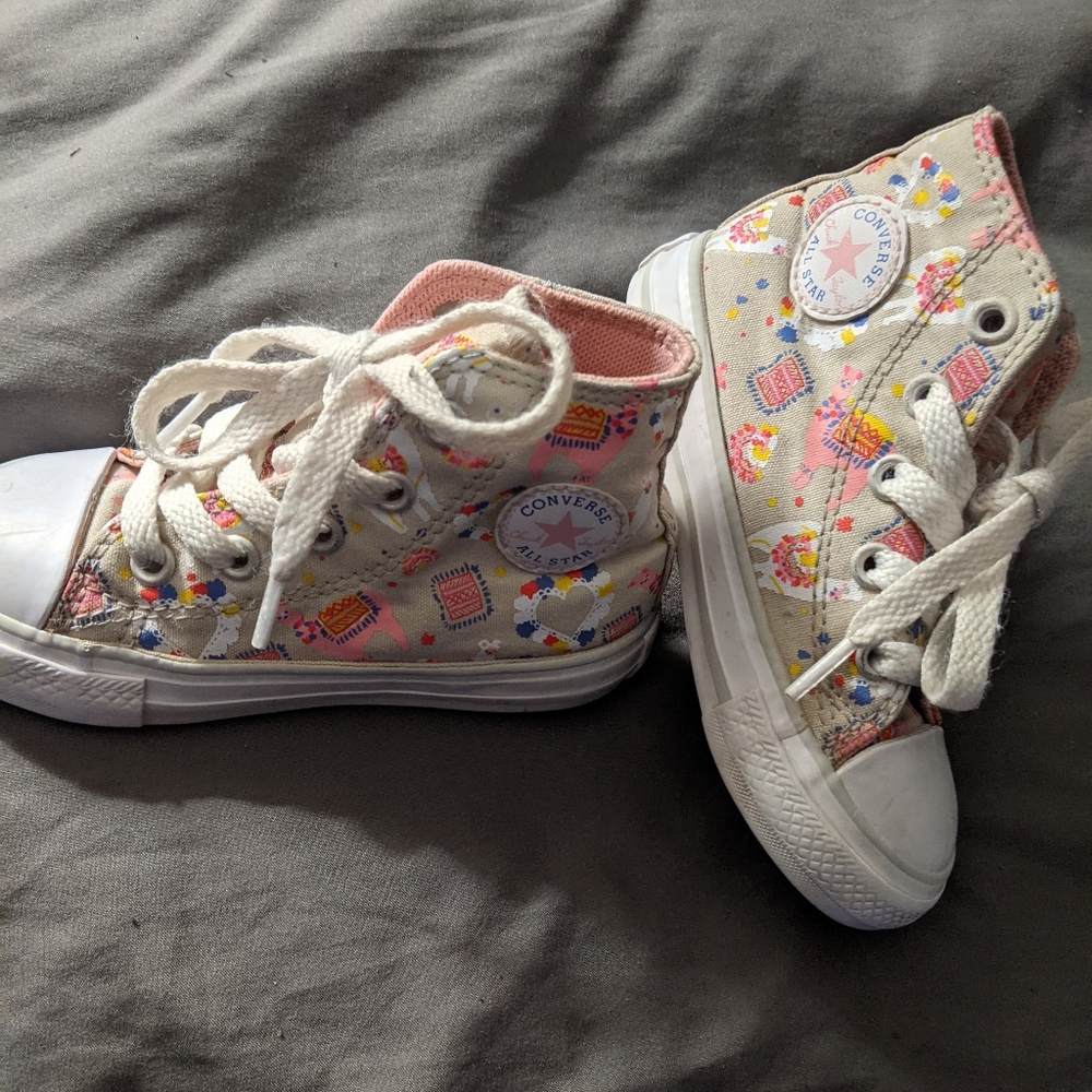 Toddler girl llama Converse